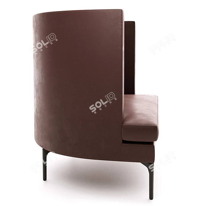  Clans Alta Armchair by Lissoni 3D model image 3