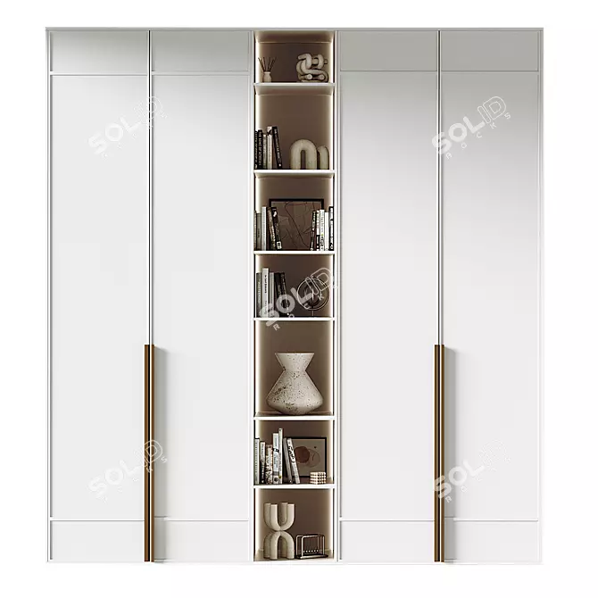 Modern Wardrobe Model 060 3D model image 1