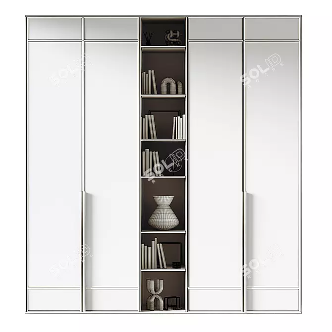 Modern Wardrobe Model 060 3D model image 3