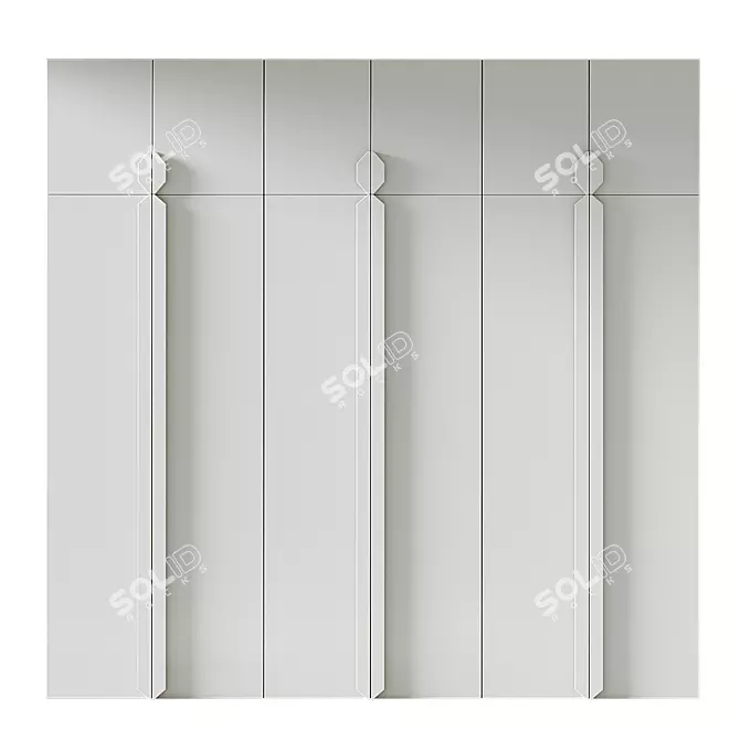 Elegant Wardrobe Model 063 3D model image 1