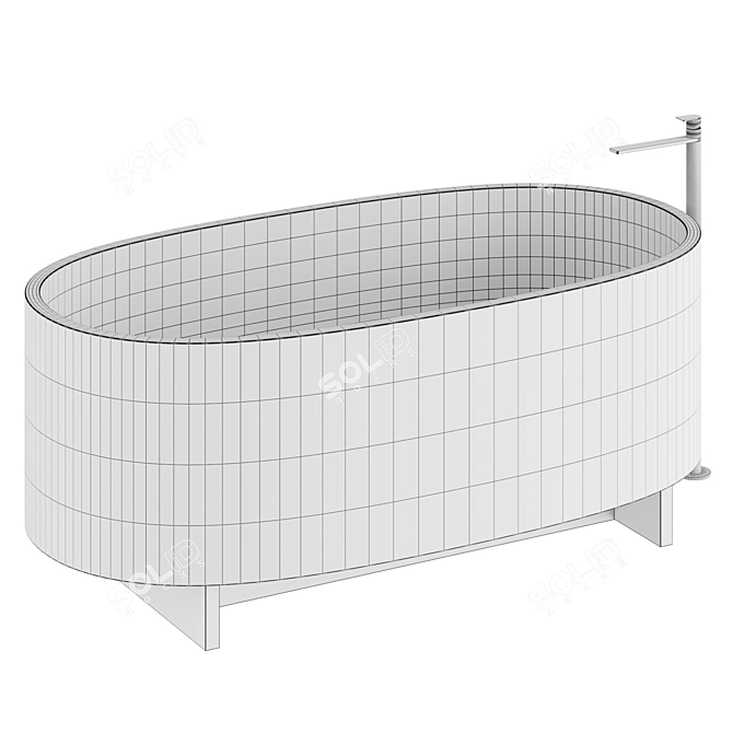 Modern Ex.t BEAM Bathtub 3D model image 4