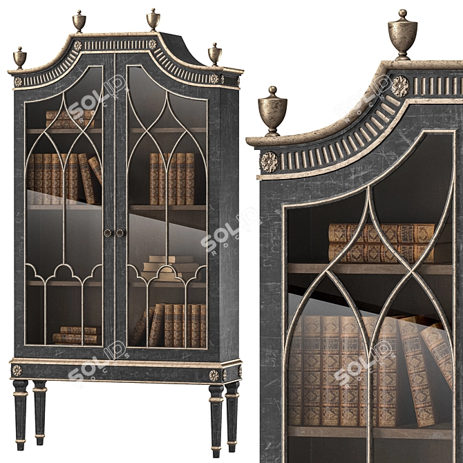 Ebanista Saville Display Cabinet 3D model image 1