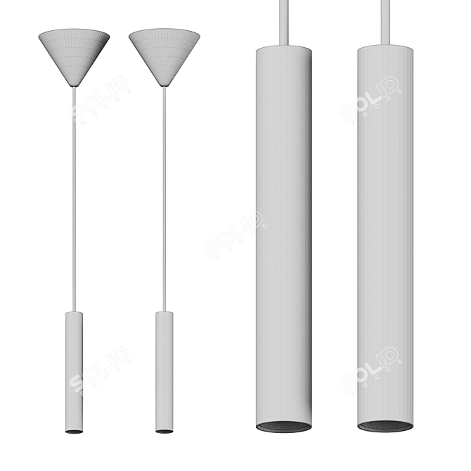 Modern Omari Pendant Light 3D model image 2