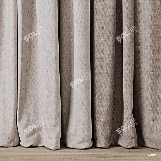 3D Curtain Model Set 3D model image 2