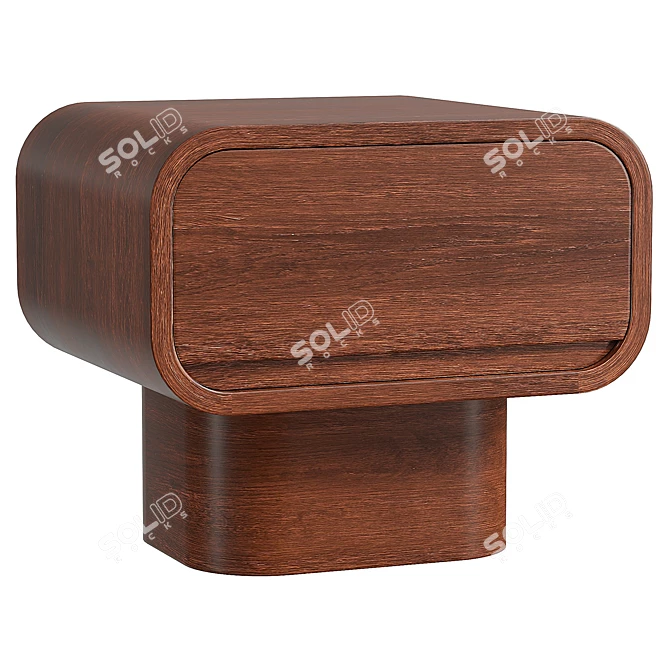 Modern UV Unwrapped Nightstand Table 3D model image 1