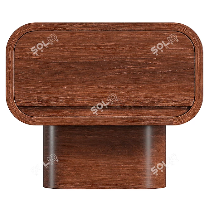 Modern UV Unwrapped Nightstand Table 3D model image 2