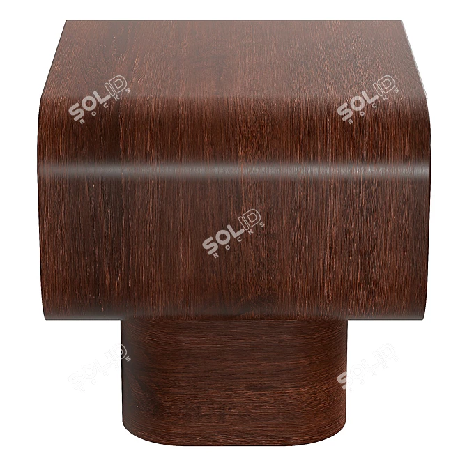 Modern UV Unwrapped Nightstand Table 3D model image 3