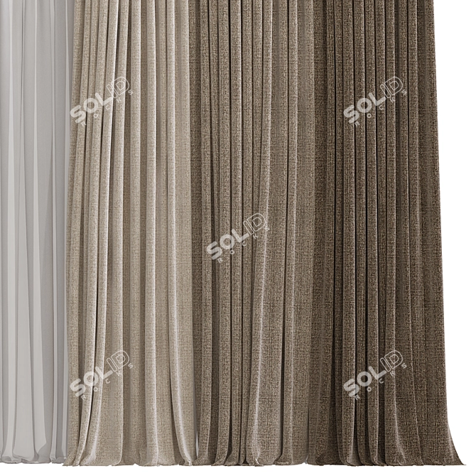  Origami-inspired Curtain Design 3D model image 2