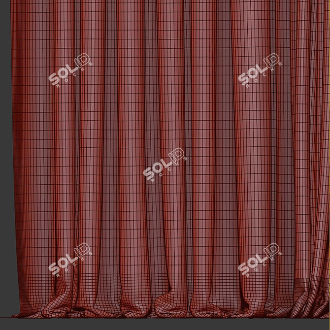  Origami-inspired Curtain Design 3D model image 4