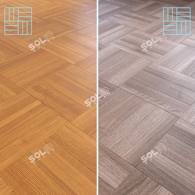 Versatile 3D Wood Flooring Model 3D model image 1