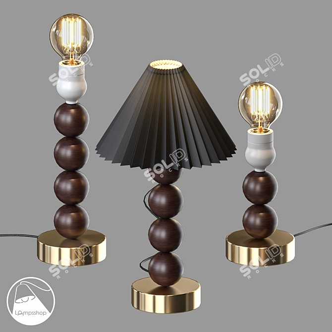 Modern Table Lamp Set, PBR 3D model image 1