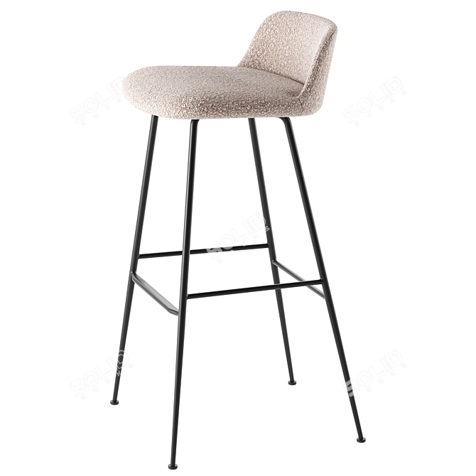 Contemporary &Tradition Bar Stool Set 3D model image 4