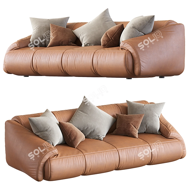 Modern London Style Sofa Bed 3D model image 1