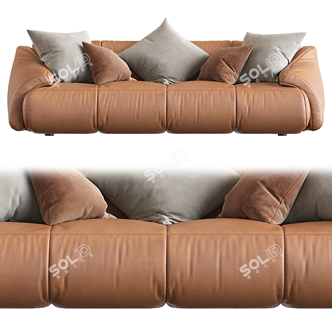 Modern London Style Sofa Bed 3D model image 4