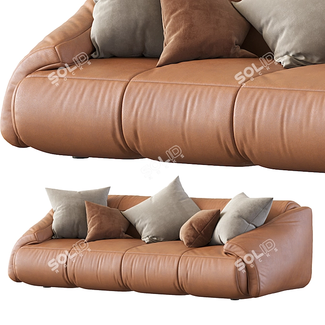 Modern London Style Sofa Bed 3D model image 6