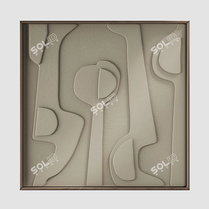 Concrete Wall Panel Deco Element 3D model image 5