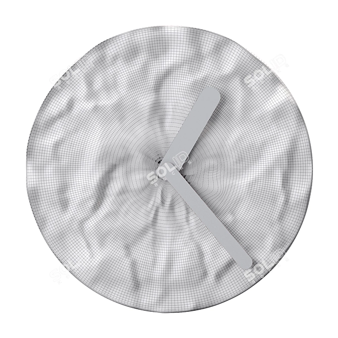 Haoshi Crinkle Paper Clock 3D model image 3