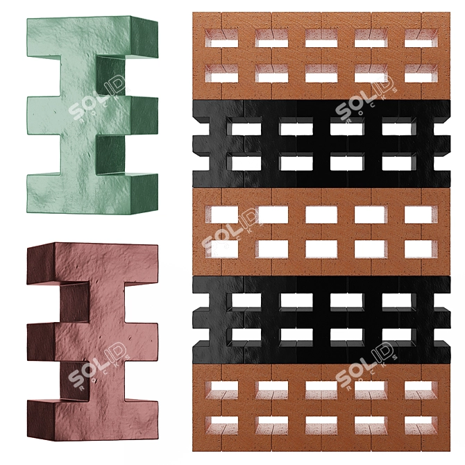 Mutina Brac 3D Modular Tiles 3D model image 5