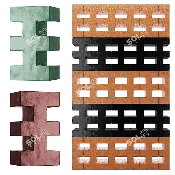 Mutina Brac 3D Modular Tiles 3D model image 6