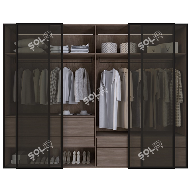 Chic Women's Wardrobe Set 3D model image 1