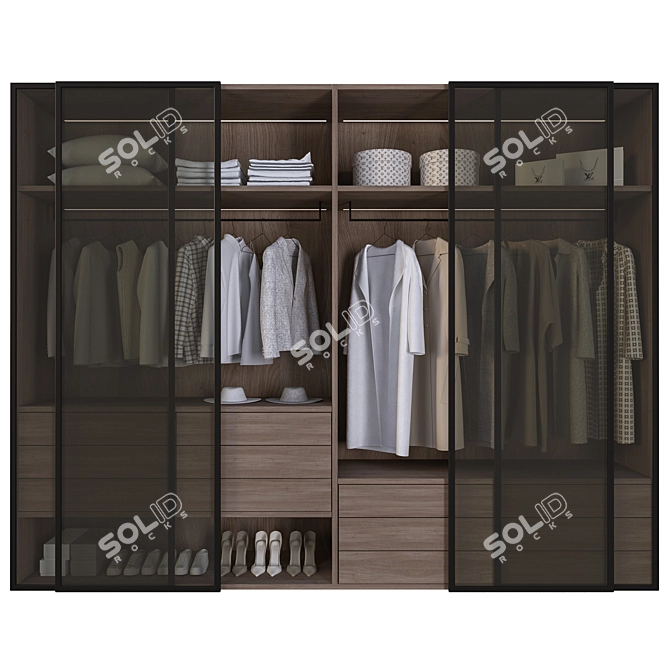 Chic Women's Wardrobe Set 3D model image 6