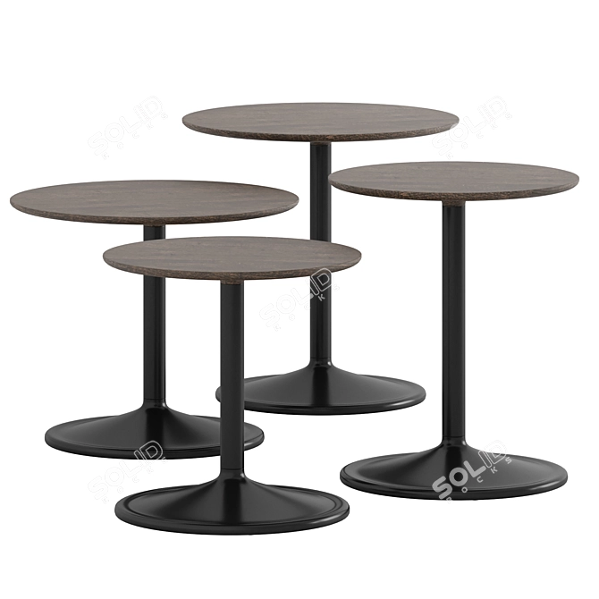 Modern Soft Side Table in Rendered 3D 3D model image 2