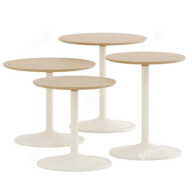 Modern Soft Side Table in Rendered 3D 3D model image 3