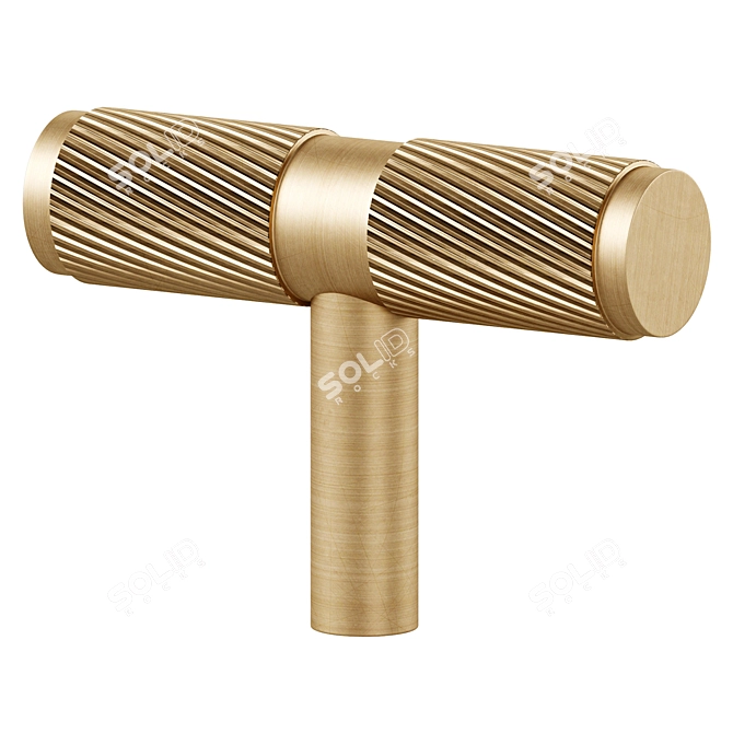 MERAKI Solid Brass Furniture Handles 3D model image 3