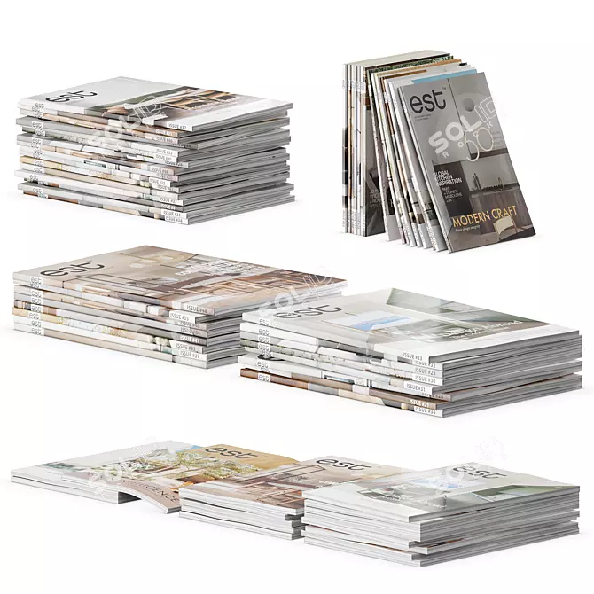 EST Designer Magazines Set 3D model image 2