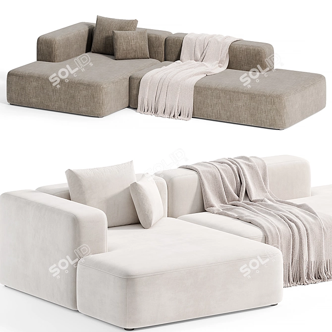 Tamamm Stone Modular Sofa 2 3D model image 1