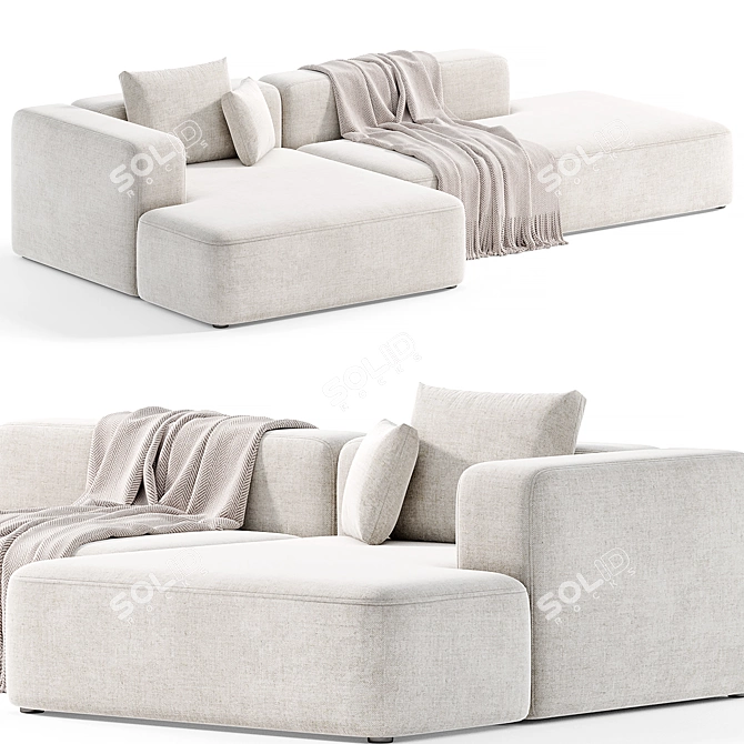 Tamamm Stone Modular Sofa 2 3D model image 2