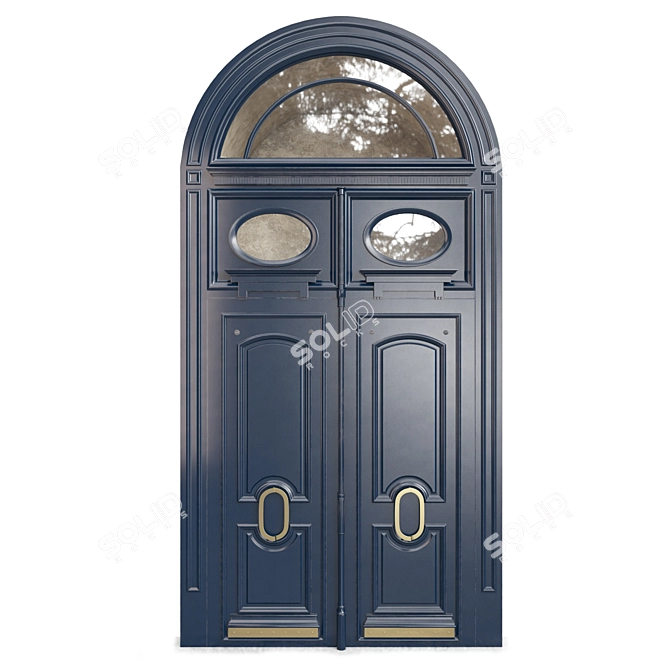 Classic Tempera Door 3D Model 3D model image 1