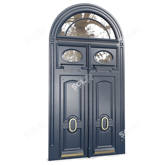 Classic Tempera Door 3D Model 3D model image 2