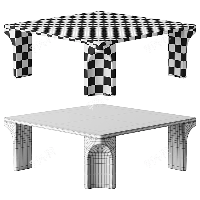 Modern Elegance: Gubi Doric Coffee Table 3D model image 5