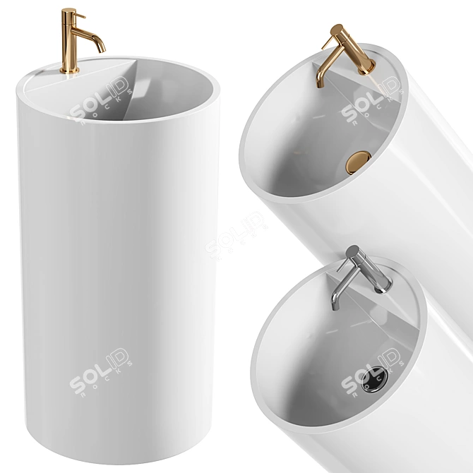 Cosmo Mirasoft Washbasin 3D model image 1