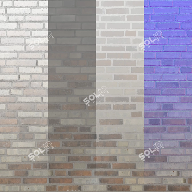 Seamless Brick Texture Pack 3D model image 2