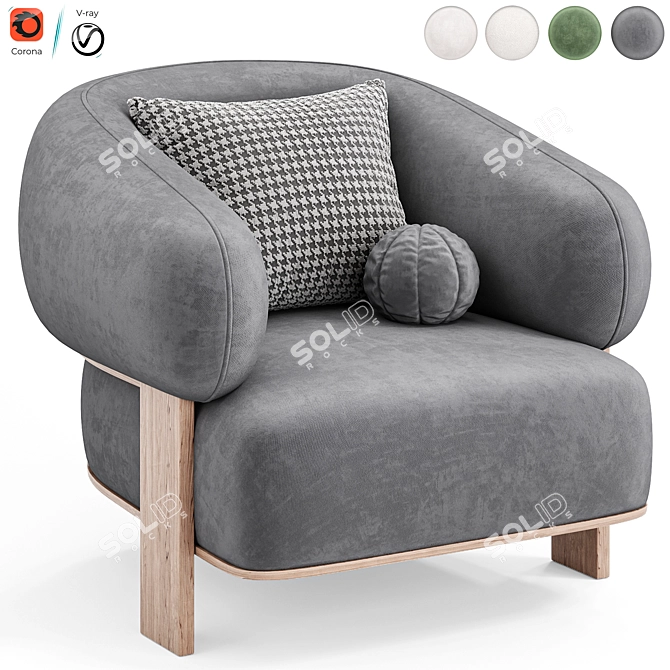 Stylish Ardas Armchair: Artipieces Collection 3D model image 5