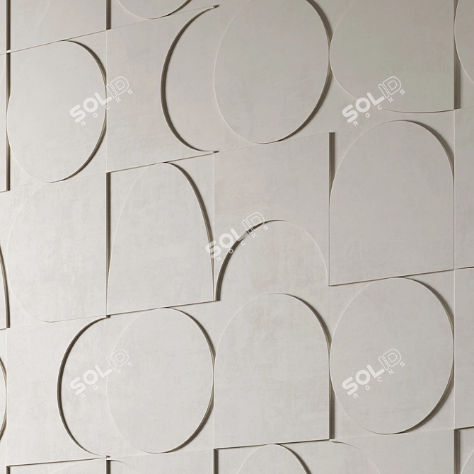 Geometric Décor Wall Panel 3D model image 6