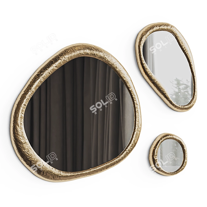 Abstract Mirror Halo: Modern Elegance 3D model image 3