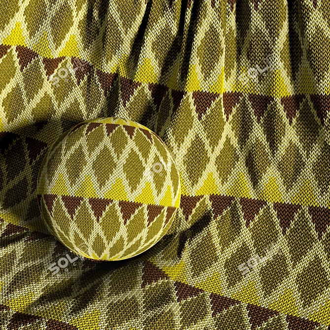 Texture Set 12 Knitted Fabric 3D model image 2