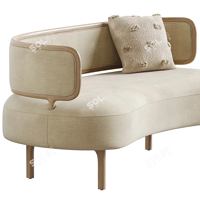 Studioilse Linen Sofa Eclectic Home 3D model image 3