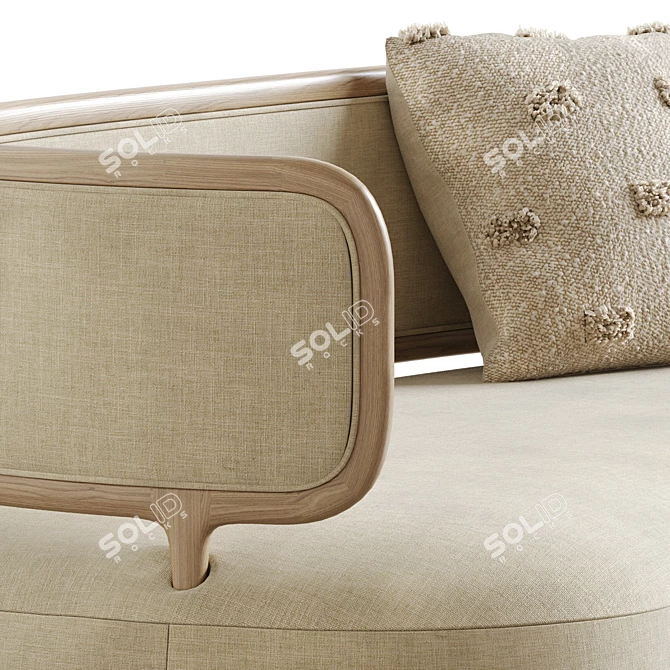 Studioilse Linen Sofa Eclectic Home 3D model image 5