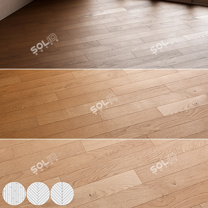 CoronaMultiMap Oak Parquet Flooring 3D model image 1