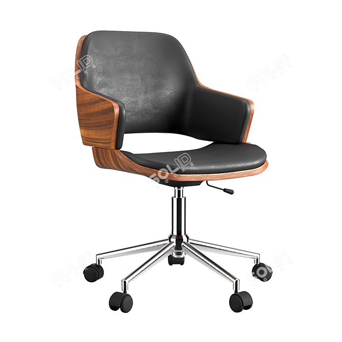 Executive Leather Office Chair 3D model image 1