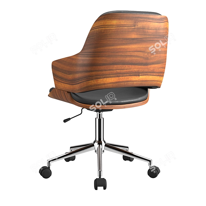 Executive Leather Office Chair 3D model image 2