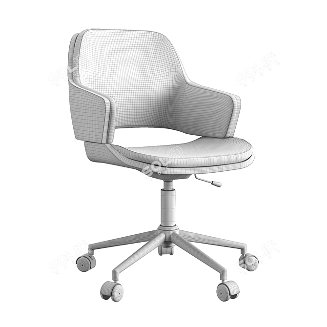 Executive Leather Office Chair 3D model image 3