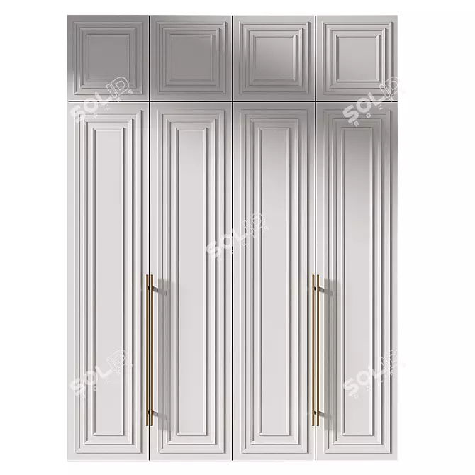 Contemporary Wardrobe Model 076 3D model image 1