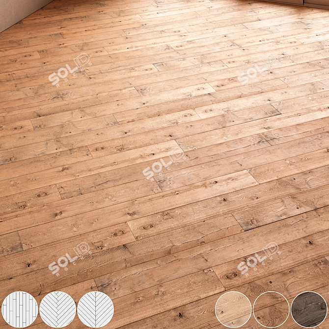 CoronaMultiMap Oak Parquet Flooring 3D model image 6