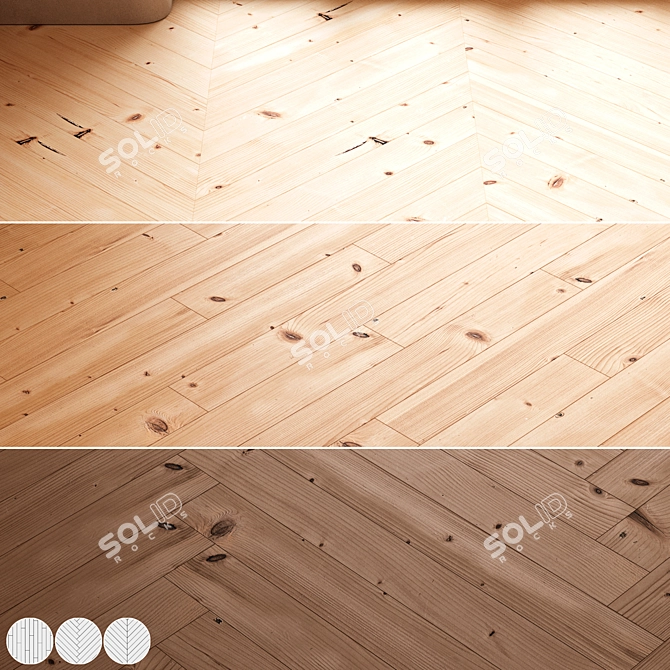 CoronaMultiMap Oak Parquet Flooring 3D model image 1