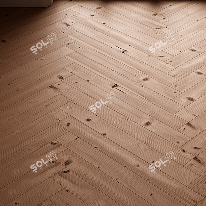 CoronaMultiMap Oak Parquet Flooring 3D model image 3